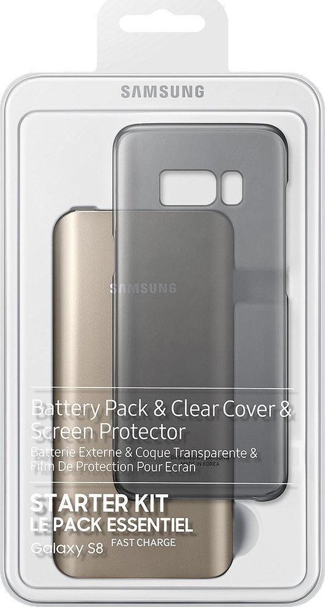 analyse Getand Stap Samsung batterij kit (cover+powerbank+kabel) voor Samsung S8